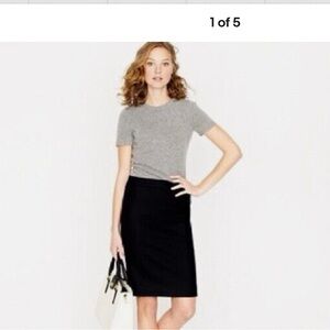 J.CREW NO. 2 STRETCH COTTON PENCIL SKIRT